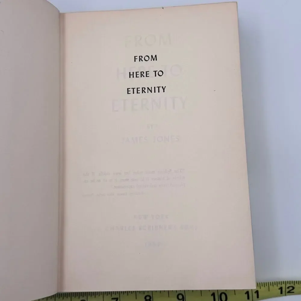 From Here to Eternity:  James Jones, 1951 Scribner's Book Club Edition Movie